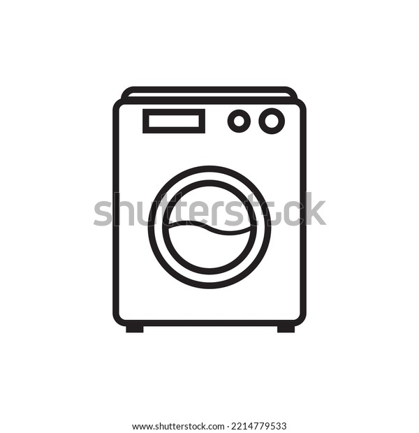 washing\
machine icon vector illustration symbol\
design