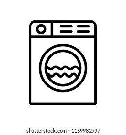 Washing machine icon vector isolated on white background, Washing machine transparent sign
