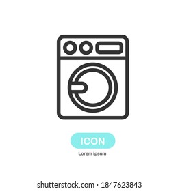 Washing Machine icon vector isolated on white background.
