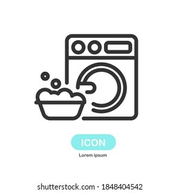 Washing Machine icon vector isolated on white background.