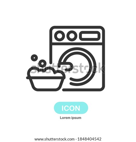 Washing Machine icon vector isolated on white background.