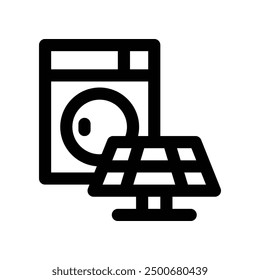 washing machine icon. vector line icon for your website, mobile, presentation, and logo design.