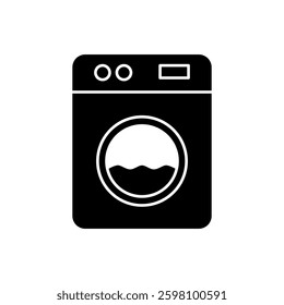 Washing Machine Icon. Washing Machine Vector Icon in line style design. Washing Machine Symbol. Vector illustration.