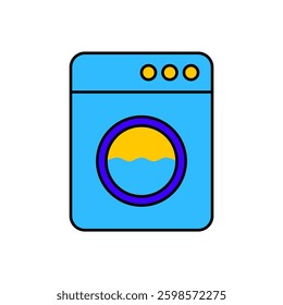 Washing Machine Icon. Washing Machine Vector Icon in line style design. Washing Machine Symbol. Vector illustration.