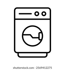 Washing machine icon Vector logo outline