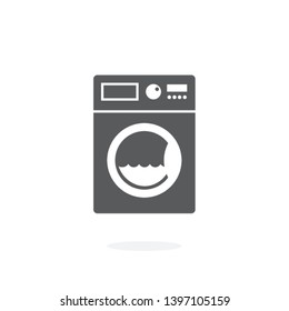 Washing machine icon vector on white background