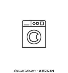 Washing machine icon vector on white background