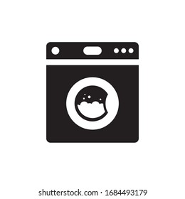 Washing machine icon vector on white background