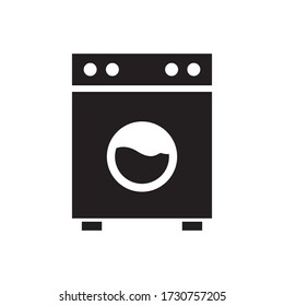 Washing machine icon vector on white background