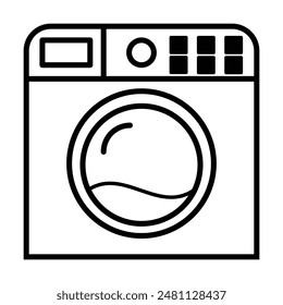 washing machine icon vector on white background