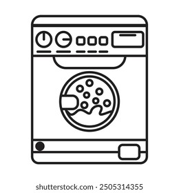 washing machine icon vector on white background