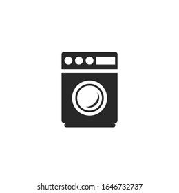 lavadora Signo vectorial de icono aislado para diseño gráfico y web. plantilla de símbolo de lavadora editable en fondo blanco.