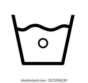 washing machine icon vector with simple design. washing rules icon