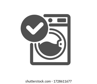 Washing machine icon. Wash laundry sign. Washable cleaner symbol. Classic flat style. Quality design element. Simple washing machine icon. Vector