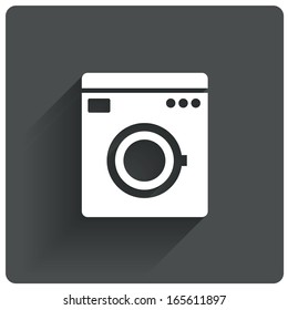 Washing machine icon. Wash machine symbol. Vector illustration. Home  appliances.