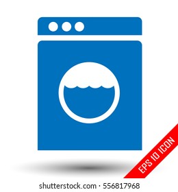 Washing machine icon. Washer flat logo isolated on white background. Vector illustration