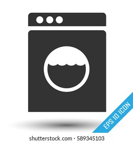 Washing machine icon. Washer flat logo isolated on white background. Vector illustration