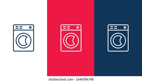 Washing machine icon for web and mobile