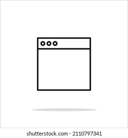 washing machine icon, web and mobile, vector graphics, linear pattern on a white background, eps 10.