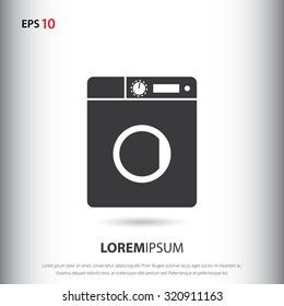 Washing machine icon for web and mobile