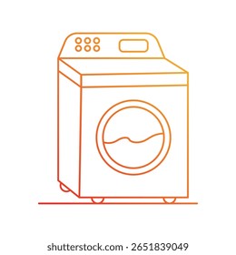 washing machine icon with white background vector stock illustration