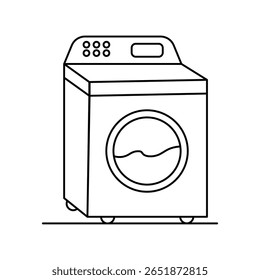 washing machine icon with white background vector stock illustration