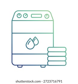Icono de lavadora con fondo blanco Vector Ilustración de stock