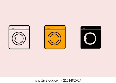 washing machine icons symbol vector elements for infographic web