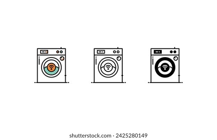Iconos de la lavadora ilustración vectorial