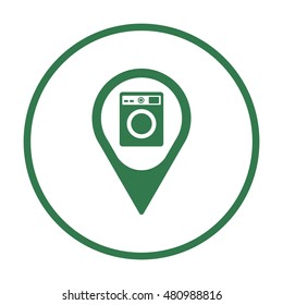 Washing machine icon,vector. Flat design.