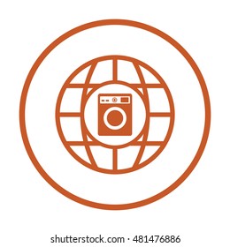 Washing machine icon,vector. Flat design.