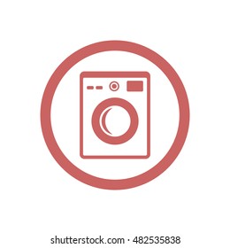 Washing machine icon,vector. Flat design.