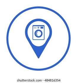 Washing machine icon,vector. Flat design.