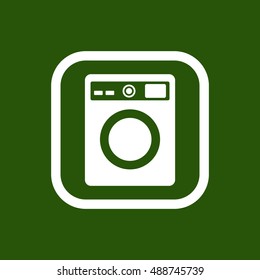Washing machine icon,vector. Flat design.