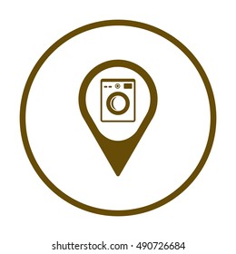 Washing machine icon,vector. Flat design.