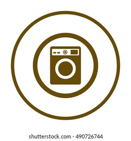 Washing machine icon,vector. Flat design.
