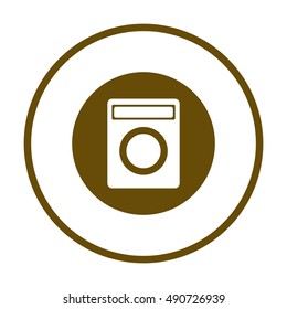 Washing machine icon,vector. Flat design.
