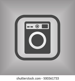 Washing machine icon,vector. Flat design.