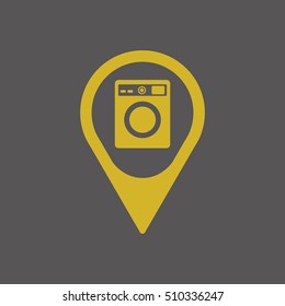 Washing machine icon,vector. Flat design.