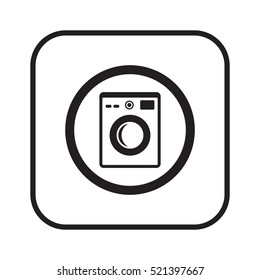 Washing machine icon,vector. Flat design.