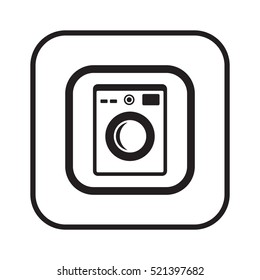 Washing machine icon,vector. Flat design.