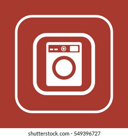 Washing machine icon,vector. Flat design.