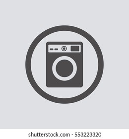 Washing machine icon,vector. Flat design.