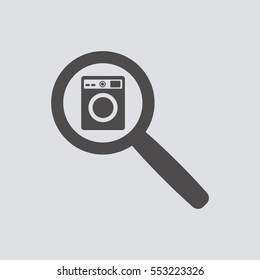 Washing machine icon,vector. Flat design.