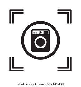 Washing machine icon,vector. Flat design.