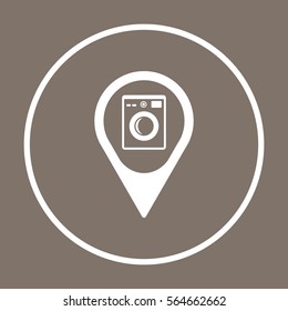Washing machine icon,vector. Flat design.