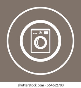 Washing machine icon,vector. Flat design.