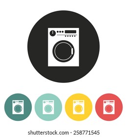Washing machine icon.Vector illustration.