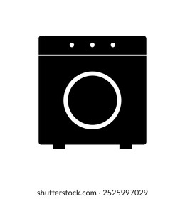 Washing machine illustrated in vector on background