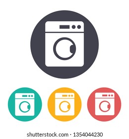 washing machine illustration. Laundry vector icon